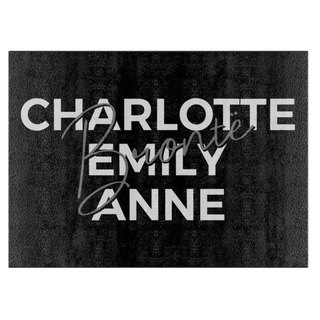 Brontë Sisters II - Charlotte & Emily & Anne Schneidebrett (Vorderseite)