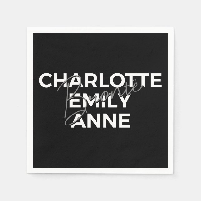 Brontë Sisters II - Charlotte & Emily & Anne Serviette (Vorderseite)
