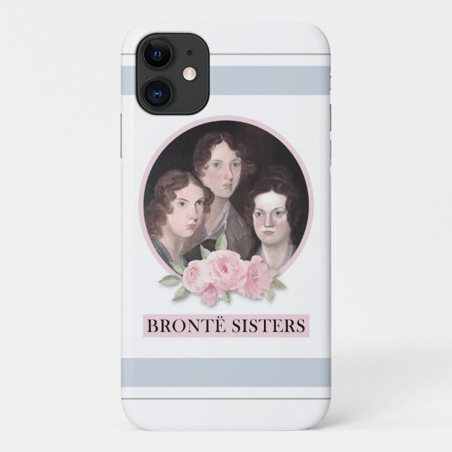Bronte Sisters Portrait mit rosa Rosen Case-Mate iPhone Hülle (Rückseite)