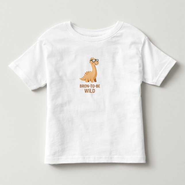 Bronto Be Wild – Cute Brontosaurus  Kleinkind T-shirt (Vorderseite)