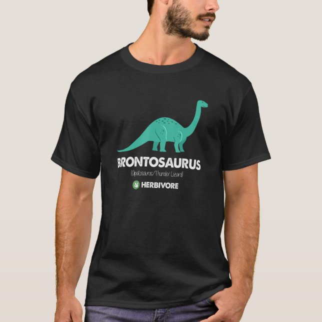 Brontosaurus ApatosaurusThunder Lizard Dinosaur T-Shirt (Vorderseite)