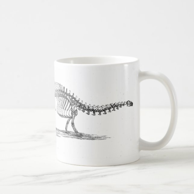 Brontosaurus-Dinosaurier-Antiken-Druck Kaffeetasse (Rechts)