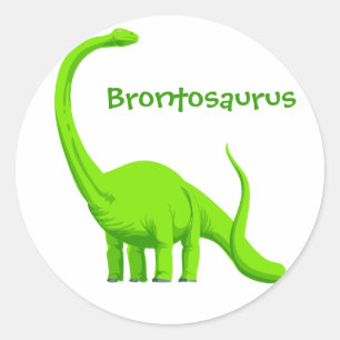 Brontosaurus-Dinosaurier-Aufkleber Runder Aufkleber