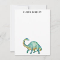 Brontosaurus Dinosaurier Note Card