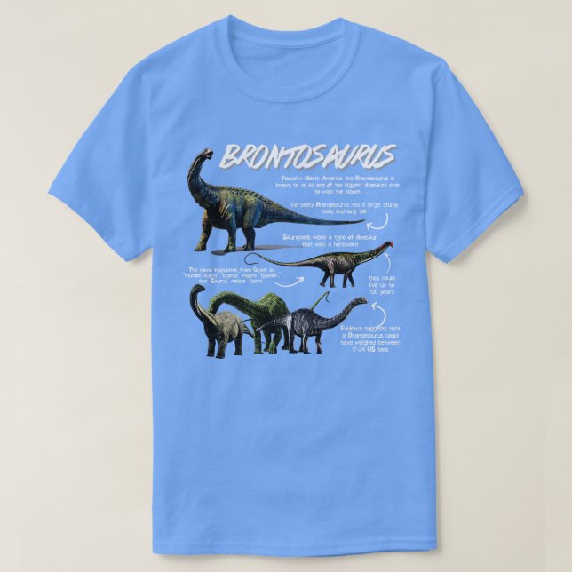 Brontosaurus Fun Fakten T-Shirt (Design vorne)