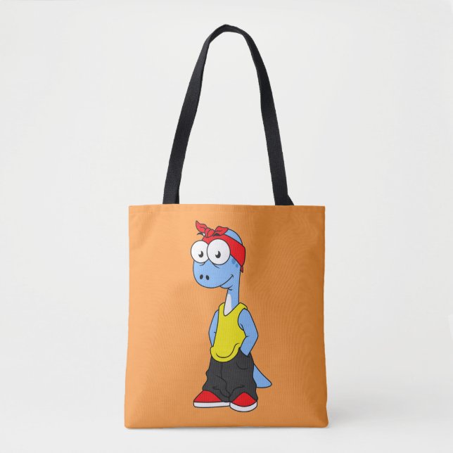 Brontosaurus in Hüftklamotten gekleidet. Tasche (Vorderseite)