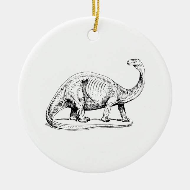 Brontosaurus Keramikornament (Vorne)