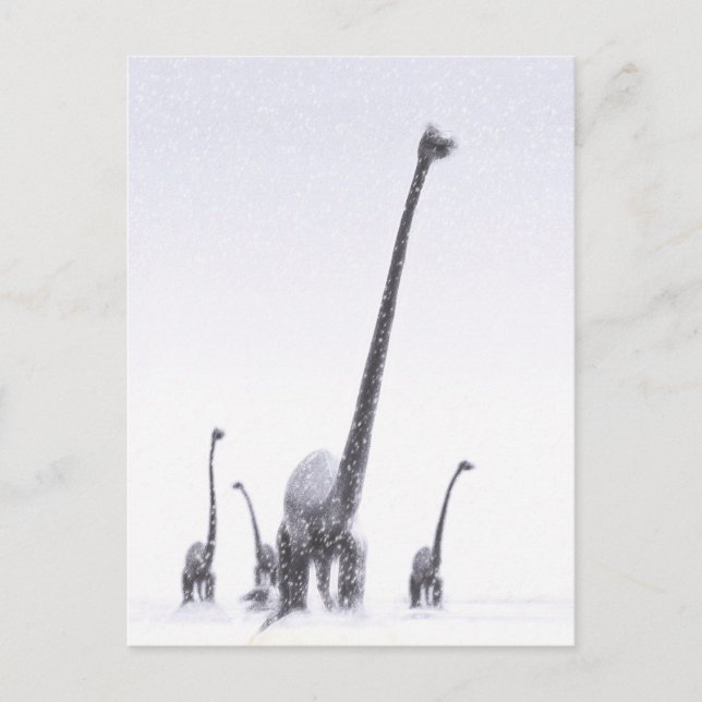 Brontosaurus-Migration Postkarte (Vorderseite)