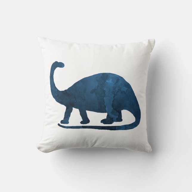 Brontosaurus - Navy Blue - Dinosaurier Kissen (Vorderseite)