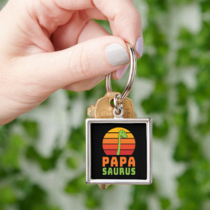 Brontosaurus Papasaurus Dinosaurier Vatertag Schlüsselanhänger