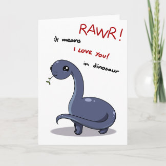 brontosaurus rawr bedeutet, ich Liebe Sie Karte