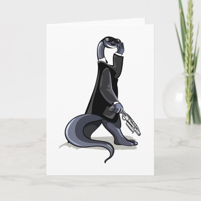 Brontosaurus verkleidet als Filmfigur. Karte (Vorderseite)