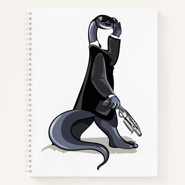 Brontosaurus verkleidet als Filmfigur. Notizbuch (Vorderseite)