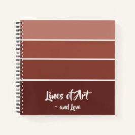 Bronw Wood Nature Gradient Notebook Notizbuch
