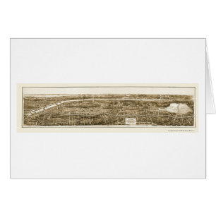 Bronx, carte panoramique de NY - 1897