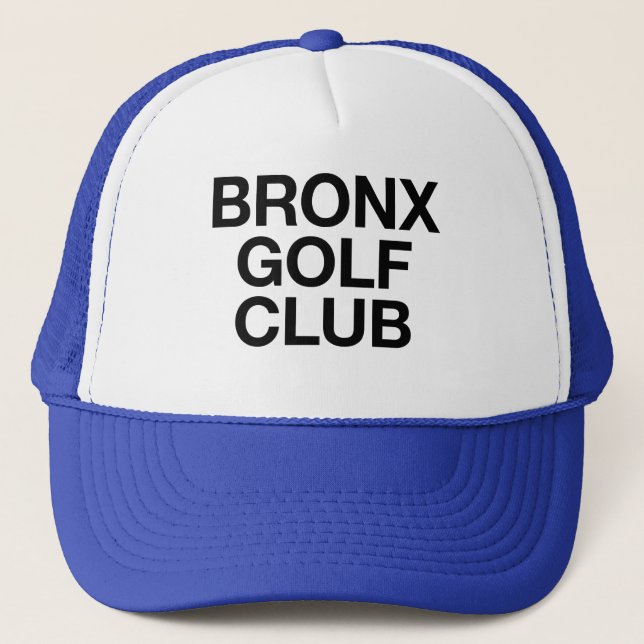 BRONX-GOLFCLUB-Spaßslogan-Fernlastfahrerhut Truckerkappe (Vorderseite)