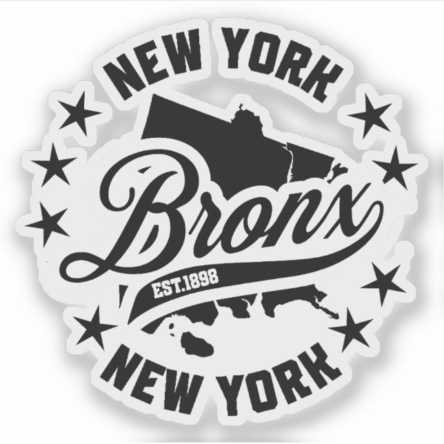Bronx, New York Aufkleber (Vorderseite)