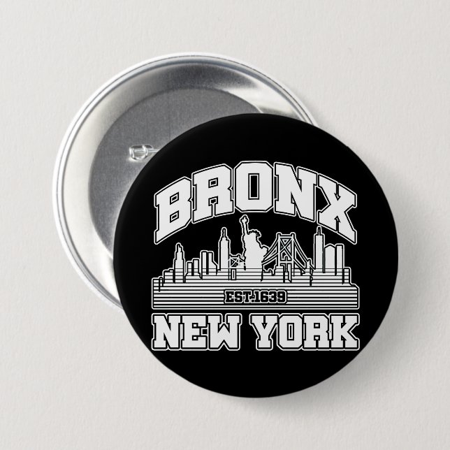 Bronx, New York Button (Vorne & Hinten)