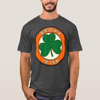 Bronx New York Irish Kleeblatt Circle Sign T-Shirt