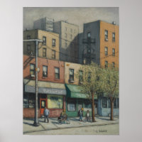 Bronx Storefronts Straßenszene Malerei