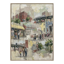 Bronx Street Life Impasto-Malerei