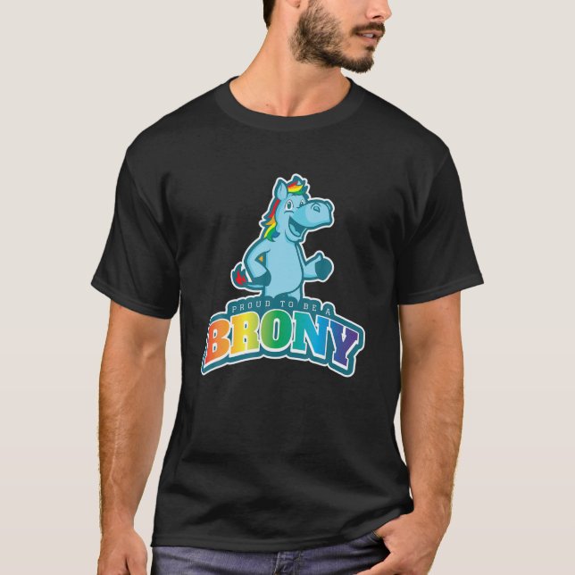 Brony Gift Pony Fan Bronies Cosplay Fun Rainbow Bl T-Shirt (Vorderseite)