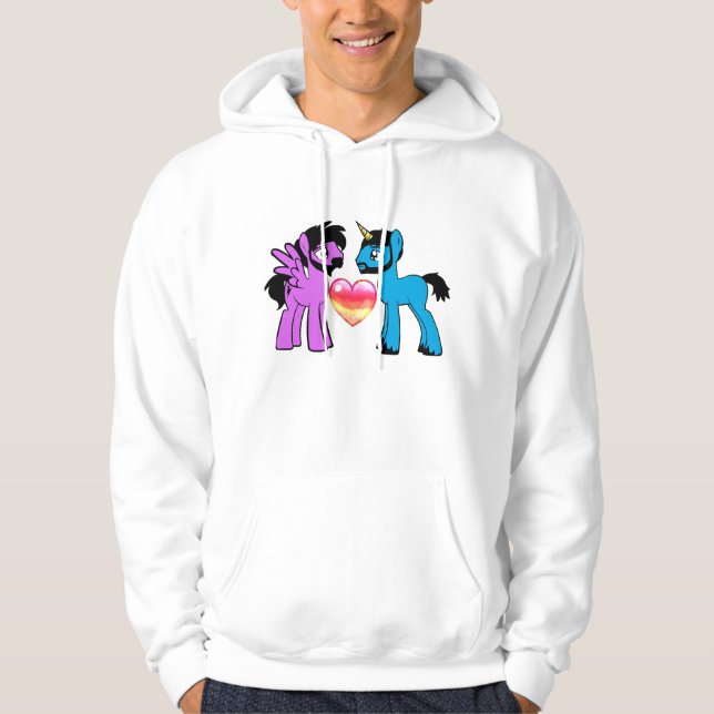 Brony Liebe Männergras Hoodie (Vorderseite)