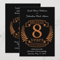 Bronze 8. Hochzeitstag 8 Jahre