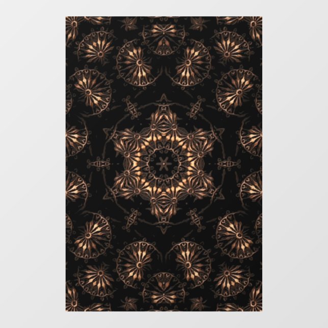 Bronze Age Mandala Fensteraufkleber (Blatt)