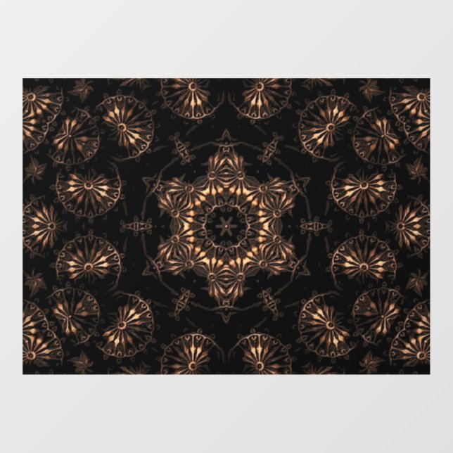 Bronze Age Mandala Fensteraufkleber (Blatt)