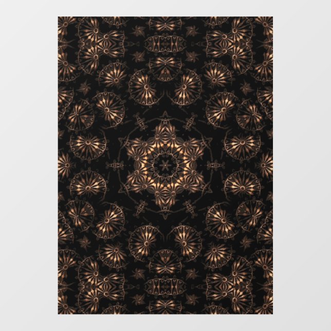 Bronze Age Mandala Fensteraufkleber (Blatt)