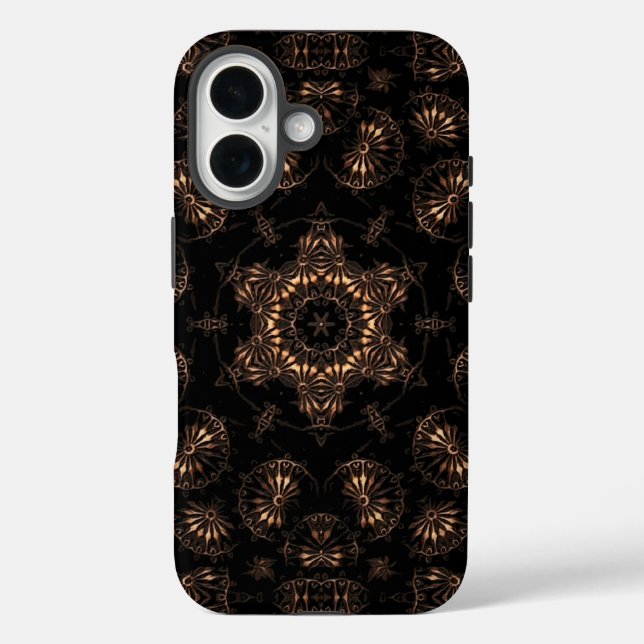Bronze Age Mandala iPhone 16 Hülle (Rückseite)