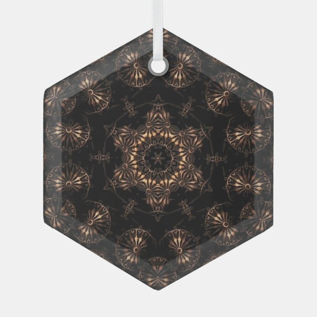 Bronze Age Mandala Ornament Aus Glas (Vorderseite)