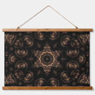 Bronze Age Mandala Wandteppich Mit Holzrahmen