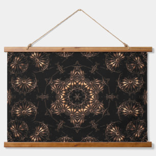 Bronze Age Mandala Wandteppich Mit Holzrahmen