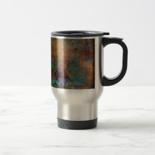 Bronze, Aquamarin, Lila Abstrakt Reisebecher