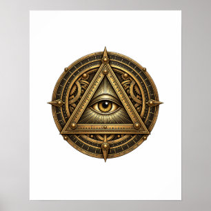 Bronze-Astrolabium-Auge Poster