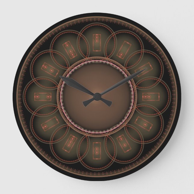 Bronze Binary Große Wanduhr (Vorderseite)