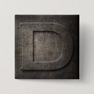 Bronze Black Metal D Monogram Quadrat Button