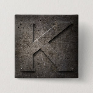 Bronze Black Metal K Monogram-Knopf Button
