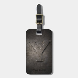 Bronze Black Metal Y Monogram Travel Gepäckmarke Gepäckanhänger