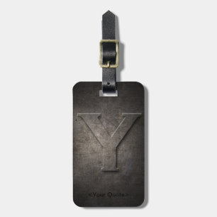 Bronze Black Metal Y Monogram Travel Gepäckmarke Gepäckanhänger