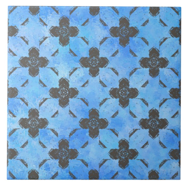 Bronze Blume Keramik Tile Fliese (Vorderseite)