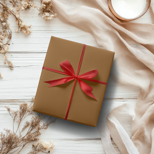 Bronze-Braun einfarbig Klassisch Elegant Geschenkpapier