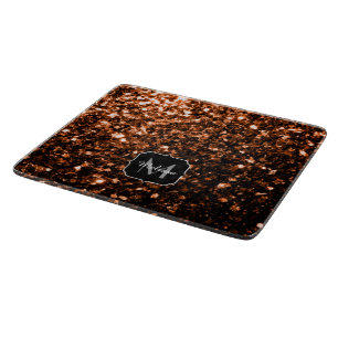 Bronze braun kupferfarbene falsche Glitter funkeln Schneidebrett