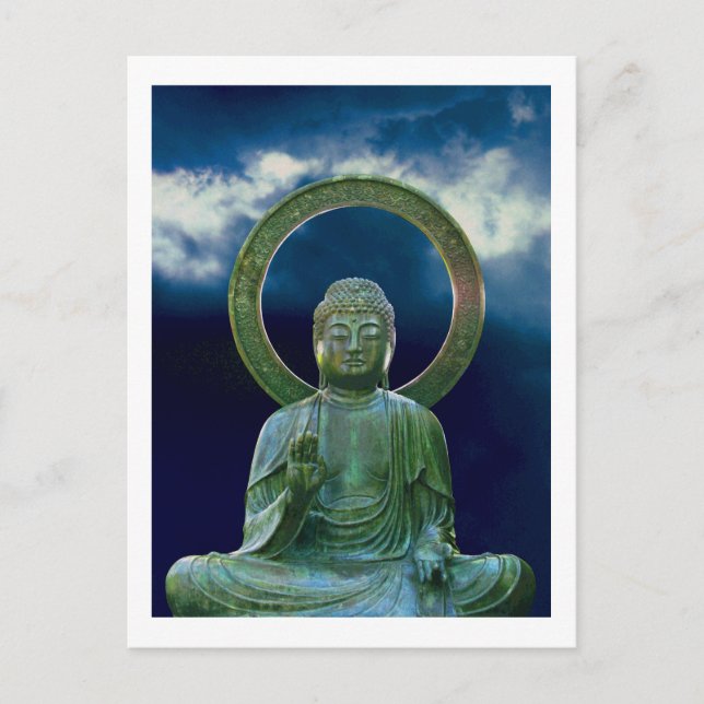 Bronze-Buddha-Foto Postkarte (Vorderseite)