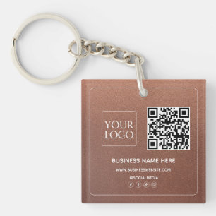 Bronze Code QR personnalisé Logo d'entreprise Mé