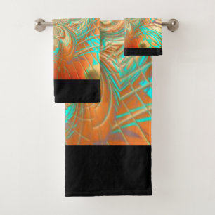Bronze de cuivre et Motif Abstrait Aqua