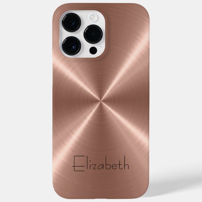 Bronze-Edelstahlmetall Case-Mate iPhone 14 Pro Max Hülle (Rückseite)