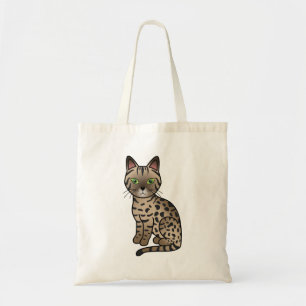 Bronze Egyptian Mau Cat Niedlicher Cartoon Zeichne Tragetasche